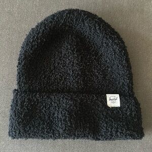Herschel Black Fuzzy Winter Beanie